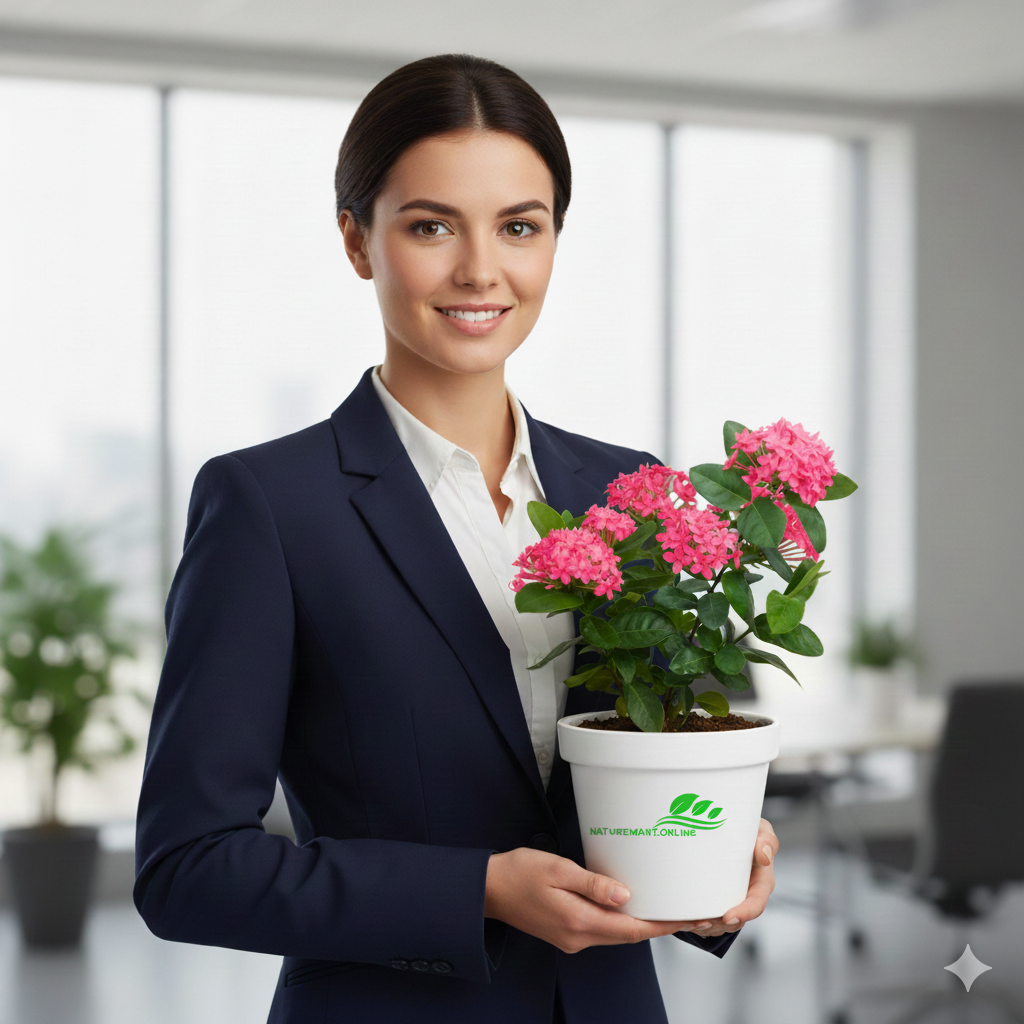 Chinese Ixora Flower Plant (Pink) - Naturemart.in