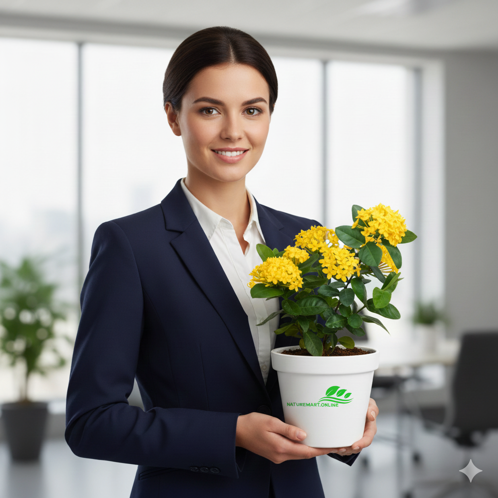 Chinese Ixora Flowers Plant (Yellow) - Naturemart.in