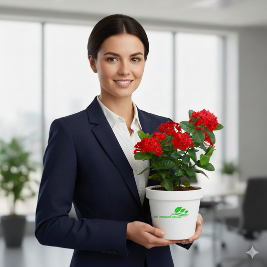 Ixora Flower Plant( Red Colour) - Naturemart.in